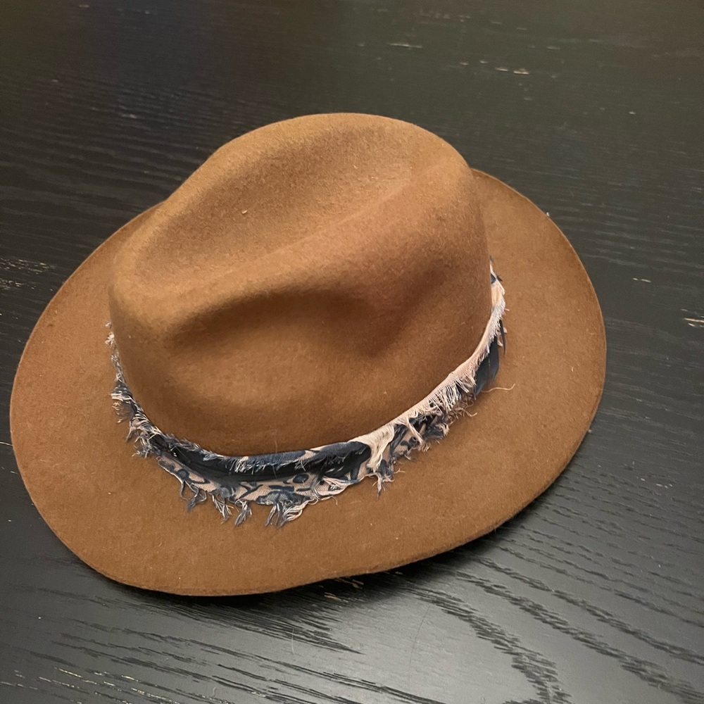 Zadig and Voltaire Brown Fedora with Frayed Band